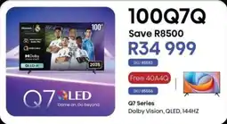 Hirsch's Hisense 100" Q7 QLED 4K TV offer