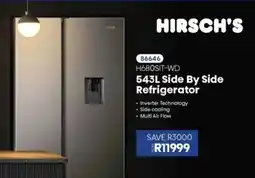 Hirsch's Hisense Side By Side Refrigerator offer