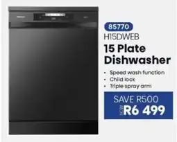 Hirsch's Hisense 15 Plate Dishwasher offer