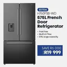 Hirsch's Hisense French Door Refrigerator offer