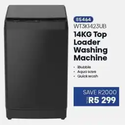 Hirsch's Hisense Top Loader Washing Machine offer
