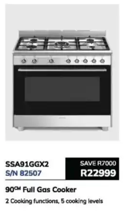 Hirsch's Smeg Full Gas Cooker offer