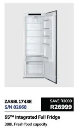 Hirsch's Smeg Integrated Full Fridge offer