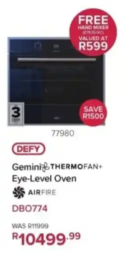 Hirsch's Defy Gemini Eye-Level Oven offer