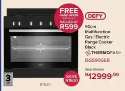 Hirsch's Defy Multifunction Gas/ Electric Range Cooker Black offer