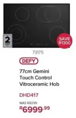 Hirsch's Defy Gemini Touch Control Vitroceramic Hob offer