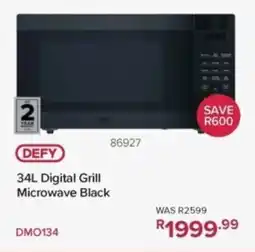 Hirsch's Defy Digital Grill Microwave Black offer