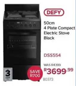 Hirsch's Defy 4 Plate Compact Electric Stove Black offer