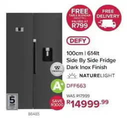 Hirsch's Defy Side By Side Fridge Dark Inox Finish offer