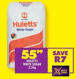 Shoprite Huletts White Sugar 2.5kg offer