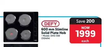 Makro DEFY 600 mm Slimline Solid Plate Hob offer