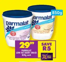 Shoprite PARMALAT LOW FAT DAIRY SNACK 850g each offer