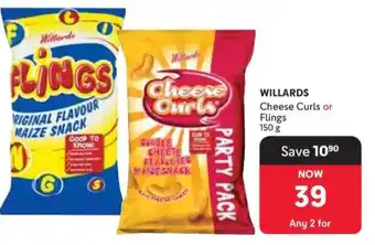 Makro Willards Cheese Curls or Flings offer