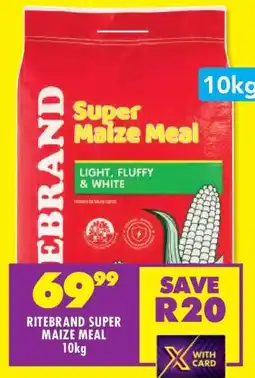 Shoprite Ritebrand Super Maize Meal 10kg offer