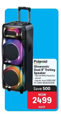 Makro Polaroid Glowsonic Dual 8” Trolley Speaker offer