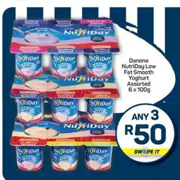 Pick n Pay Danone NutriDay Low Fat Smooth Yoghurt Assorted 6 x 100g offer