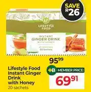 Dis-Chem Lifestyle Food Instant Ginger Drink With Honey 20 Sachets offer