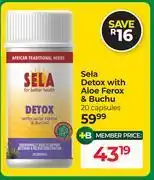 Dis-Chem Sela Detox With Aloe Ferox & Buchu 20 Capsules offer