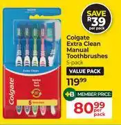 Dis-Chem Colgate Extra Clean Manual Toothbrushes 5 Pack-Per Pack offer