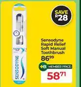 Dis-Chem Sensodyne Rapid Relief Soft Manual Toothbrush offer