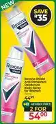 Dis-Chem Rexona Shield Anti Perspirant Deodorant Body Spray For Women-For 2 x 150ml offer