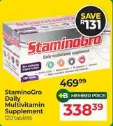 Dis-Chem StaminoGro Daily Multivitamin Supplement-120 Tablets offer