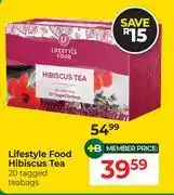 Dis-Chem Lifestyle Food Hibiscus Tea 20 Tagged Teabags offer