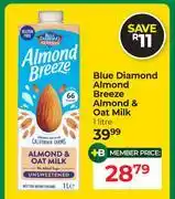 Dis-Chem Blue Diamond Almond Breeze Almond & Oat Milk-1L offer