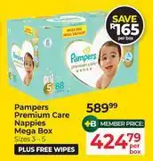 Dis-Chem Pampers Premium Care Nappies Mega Box (Sizes 3-5)-Per Box offer