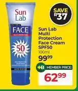 Dis-Chem Sun Lab Multi Protection Face Cream SPF50-100ml offer