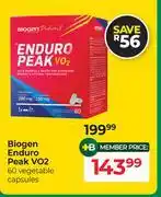 Dis-Chem Biogen Enduro Peak VO2-60 Vegetable Capsules offer