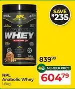 Dis-Chem NPL Anabolic Whey-1.8kg offer
