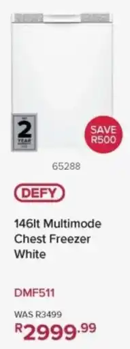 Hirsch's Defy Multimode Chest Freezer White offer