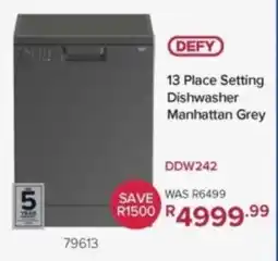 Hirsch's Defy 13 Place Setting Dishwasher Manhattan Grey offer