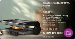 Hirsch's Bosch Contact Grill, 2000W, Silver offer