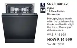 Hirsch's Siemens 13 Place Built-In Dishwasher offer