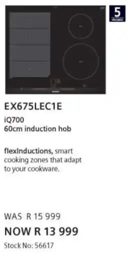 Hirsch's Siemens induction hob offer