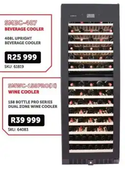 Hirsch's SnoMaster 158 bottle pro series dual zone wine cooler offer