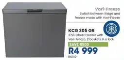 Hirsch's KIC Chest Freezer with Vari-Freeze, 2 baskets & a lock offer
