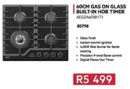 Hirsch's AEG gas on glass built-in hob timer offer
