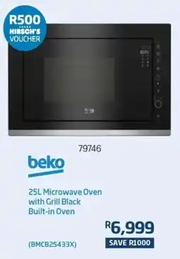 Hirsch's Beko Microwave Oven with Grill Black Built-in Oven offer