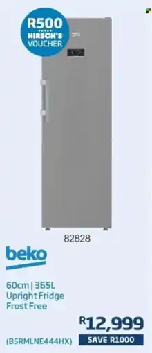 Hirsch's Beko Upright Fridge Frost Free offer