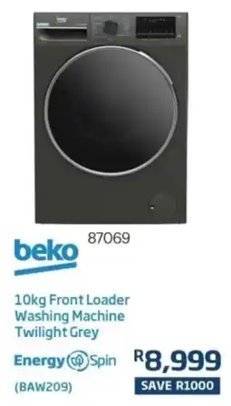 Hirsch's Beko Front Loader Washing Machine Twilight Grey offer