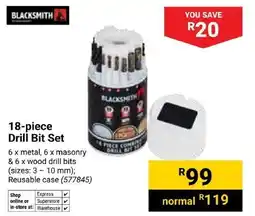 Builders Superstore Blacksmith Drill Bit Set offer