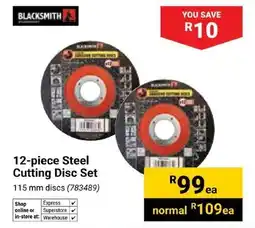 Builders Superstore Blacksmith Steel Cutting Disc Set offer