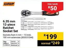Builders Superstore Grip Ratchet Socket Set offer