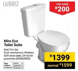 Builders Superstore Lusso Miro Eco Toilet Suite offer