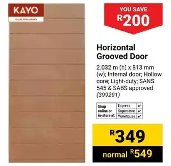 Kayo Horizontal Grooved Door