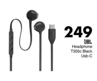 Save Hyper JBL Headphone T305c Black Usb-C offer