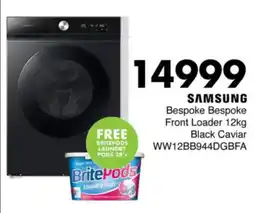 Save Hyper Samsung Bespoke Bespoke Front Loader Black Caviar offer